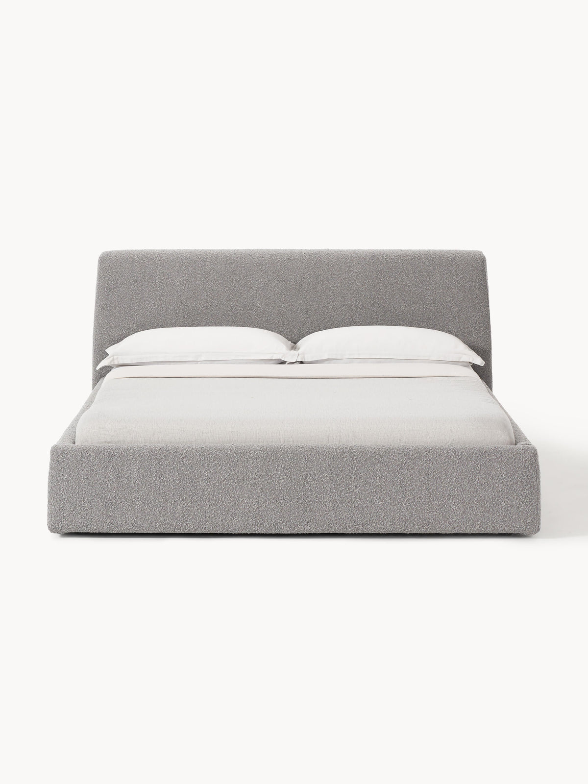 Clonardi Upholstered Bed in Bouclé