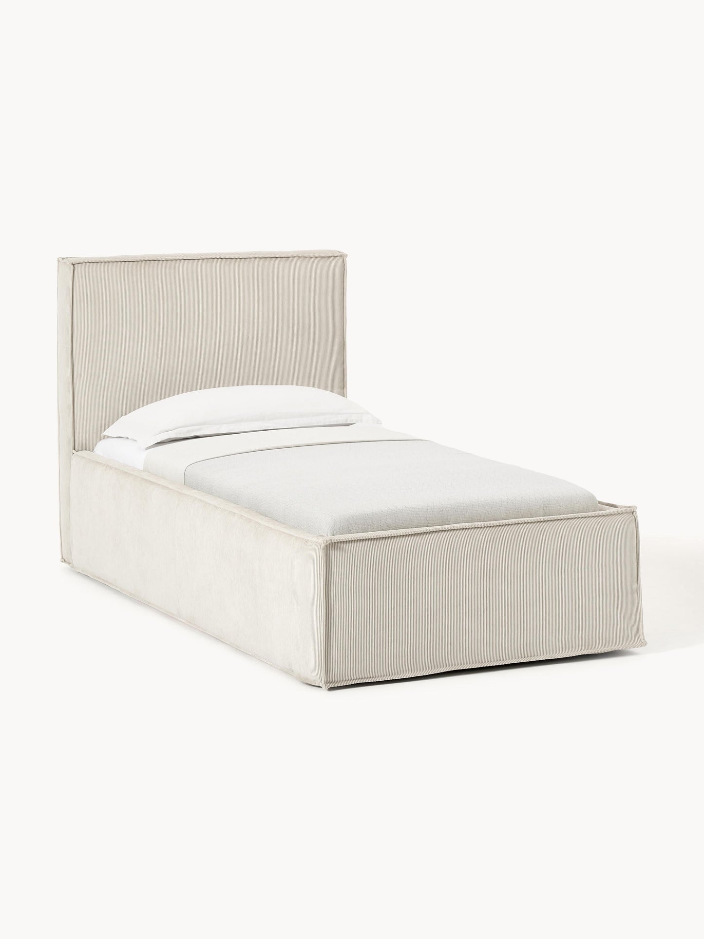 Dreselva Corduroy Single Bed with Storage