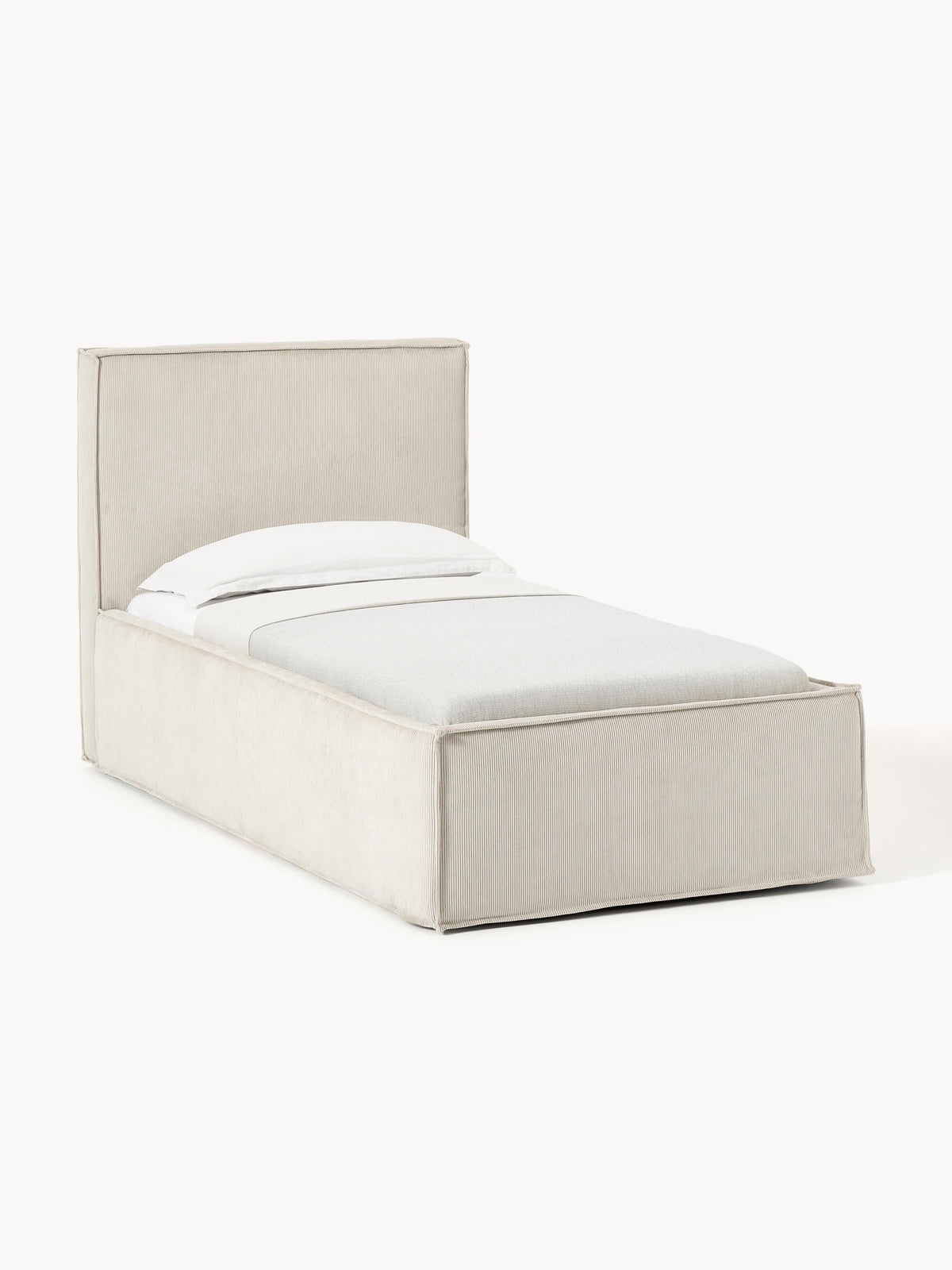 Dreselva Corduroy Single Bed with Storage