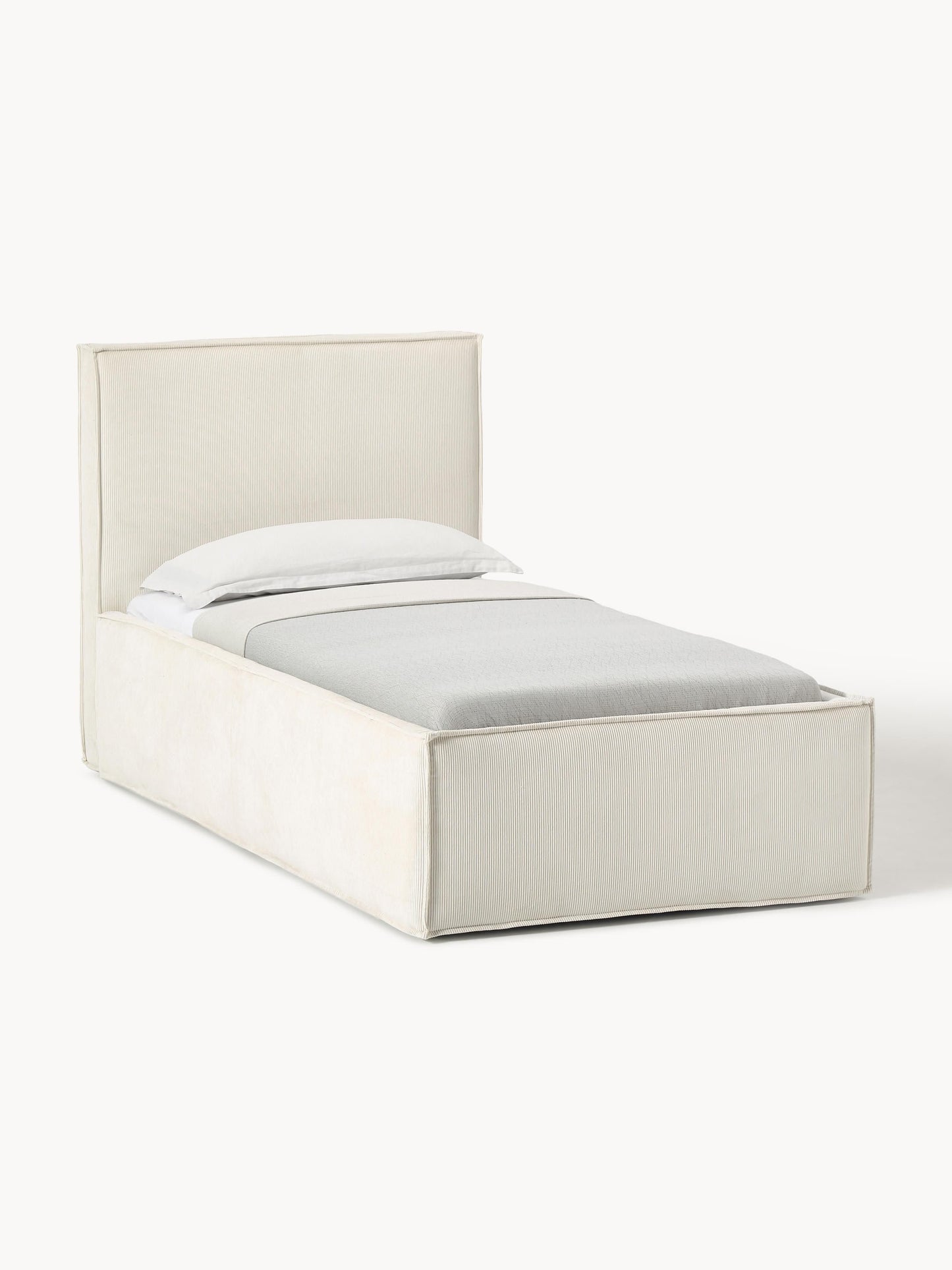 Dreselva Corduroy Single Bed with Storage