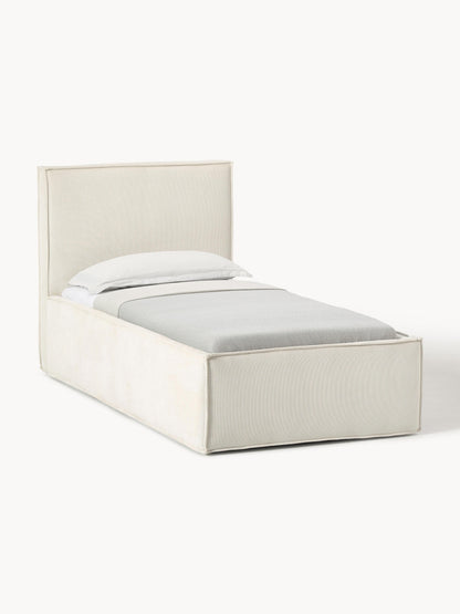 Dreselva Corduroy Single Bed with Storage