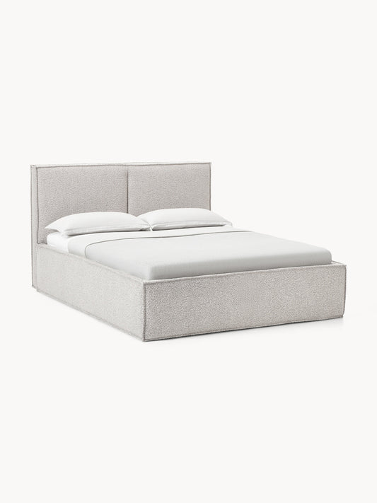 Dreselva Upholstered Bed in Bouclé