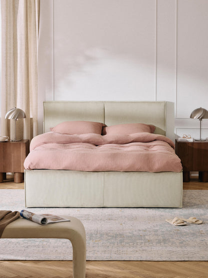 Dreselva Upholstered Bed in Corduroy