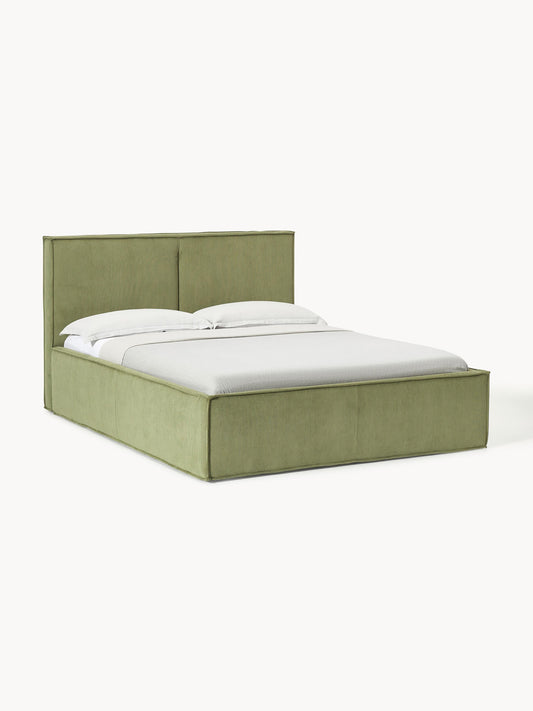 Dreselva Upholstered Storage Bed in Corduroy