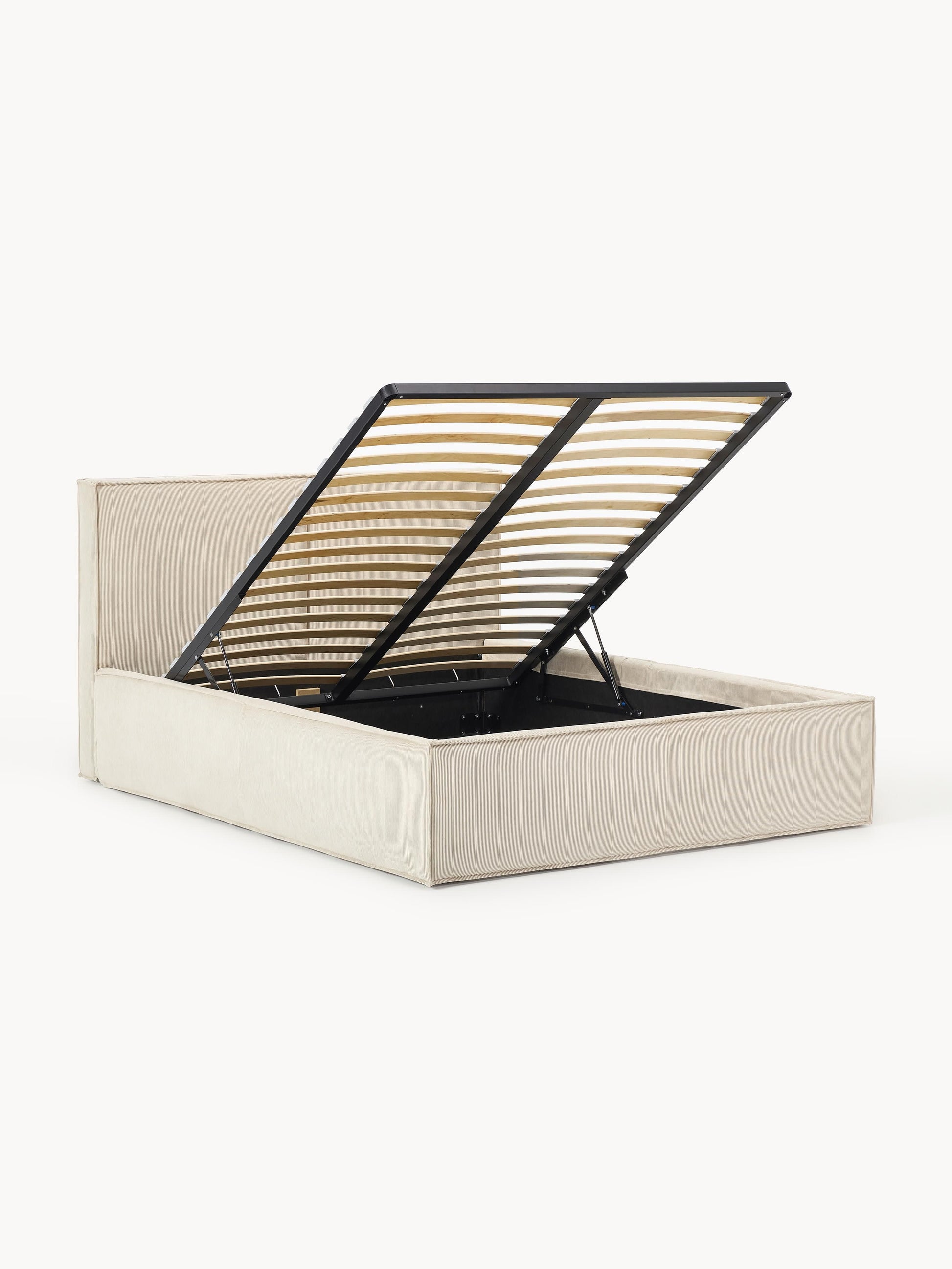 Dreselva Upholstered Storage Bed in Corduroy
