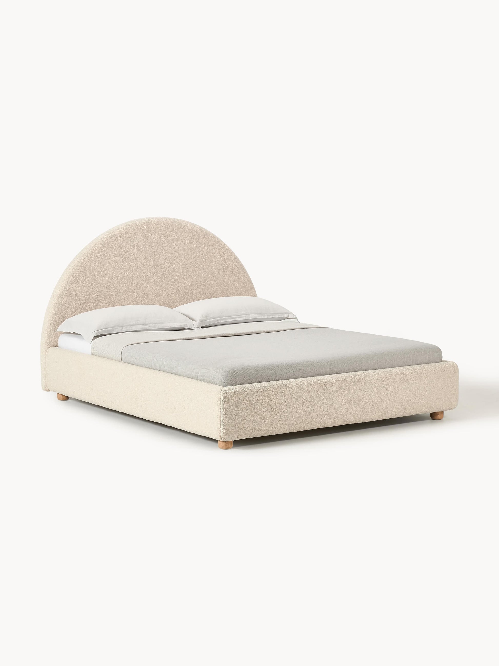 Ebrino Upholstered Bed in Teddy