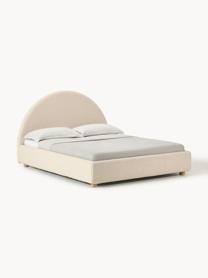 Ebrino Upholstered Bed in Teddy