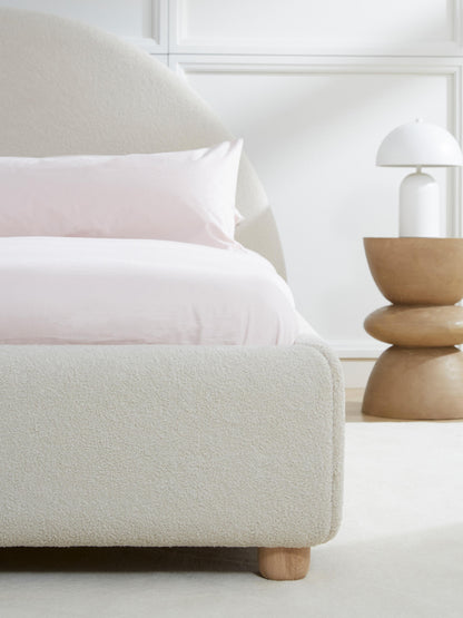 Ebrino Upholstered Bed in Teddy