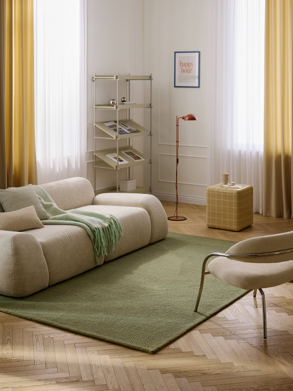 Elenvestra Wool Rug, Hand-Tufted