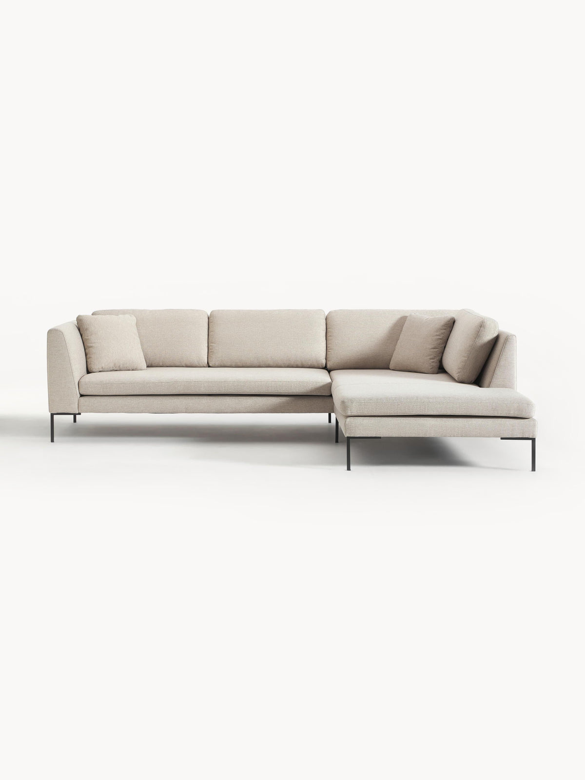 Emforte Corner Sofa with Metal Legs