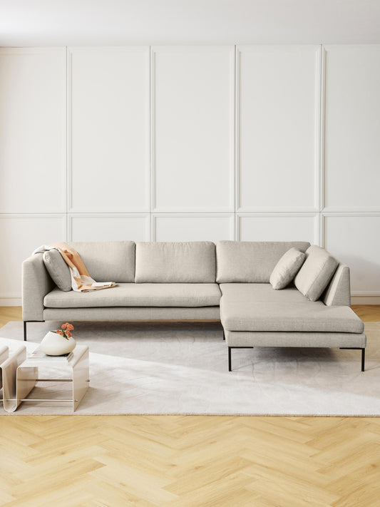 Emforte Corner Sofa with Metal Legs