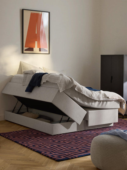 Enyastri Box Spring Bed with Storage