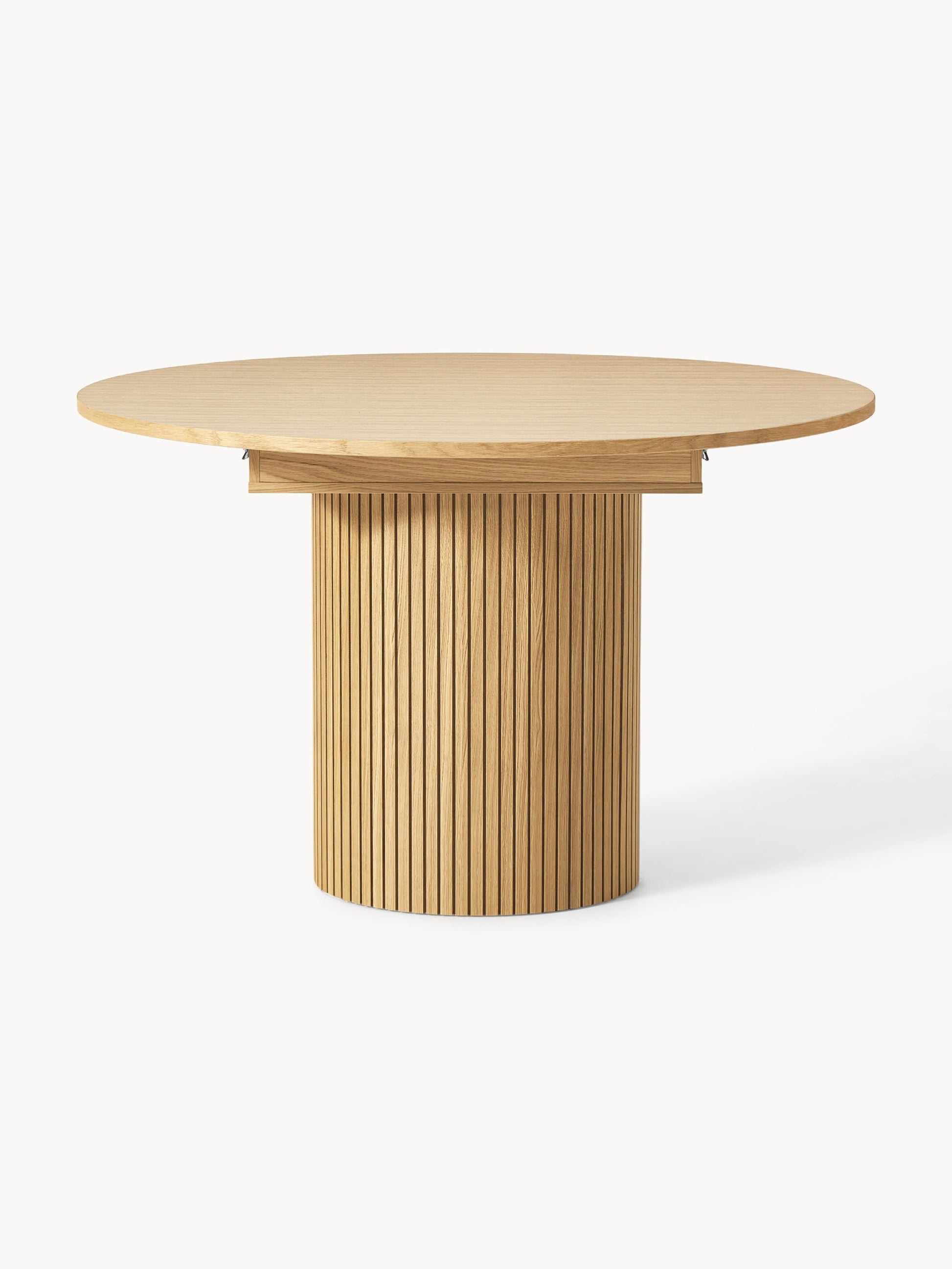 Filveno Extendable Dining Table with Grooved Texture, 120 - 160 x 75 cm