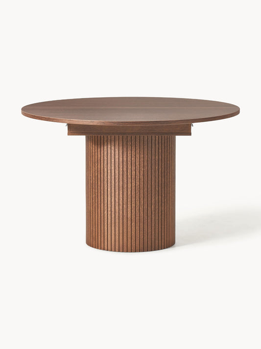 Filveno Extendable Dining Table with Grooved Texture, 120 - 160 x 75 cm