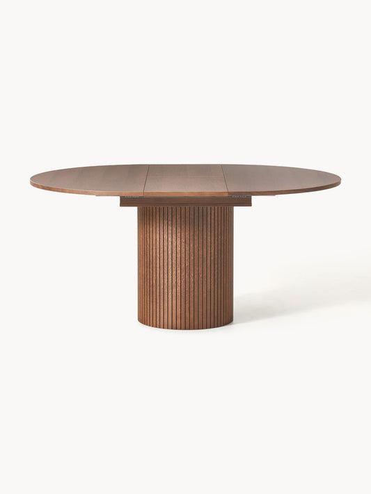Filveno Extendable Dining Table with Grooved Texture, 120 - 160 x 75 cm