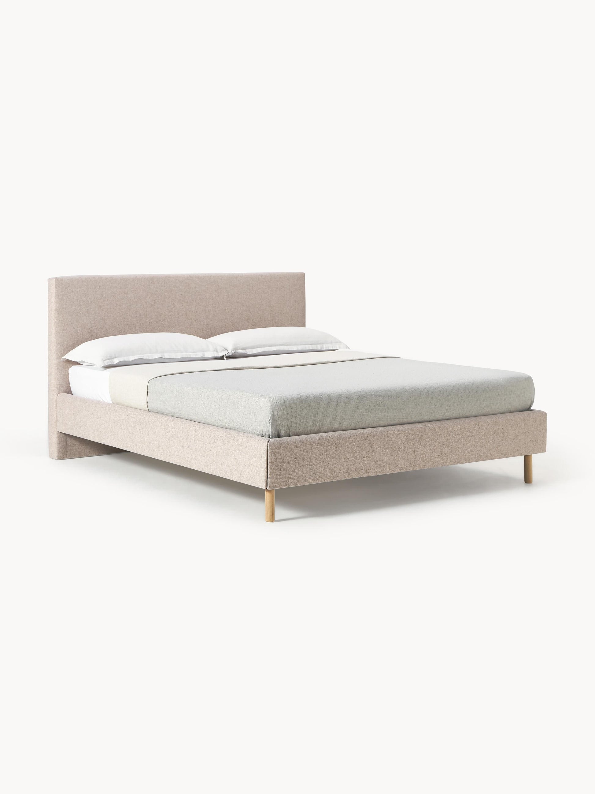 Giulastri Upholstered Bed with Wooden Feet