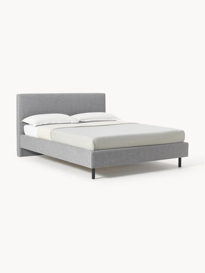 Giulastri Upholstered Bed with Wooden Feet