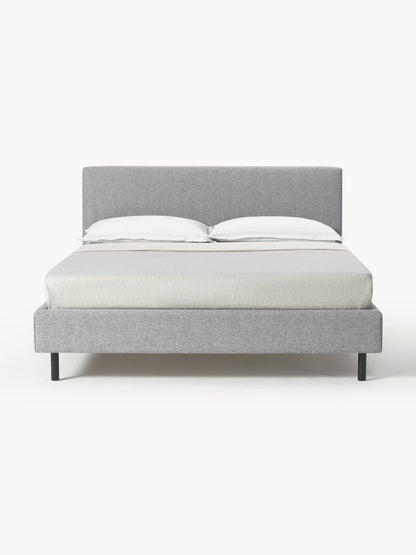 Giulastri Upholstered Bed with Wooden Feet