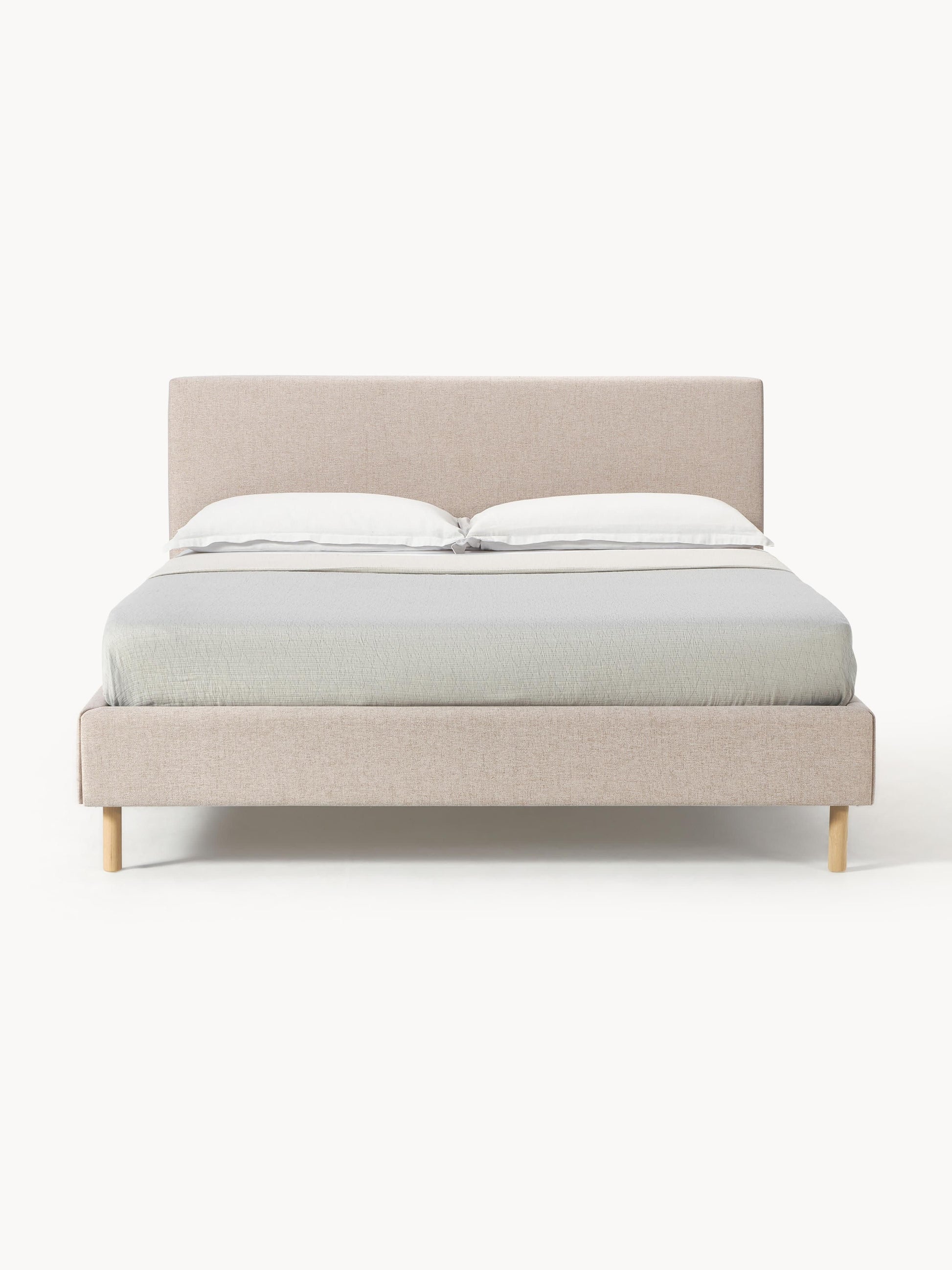Giulastri Upholstered Bed with Wooden Feet