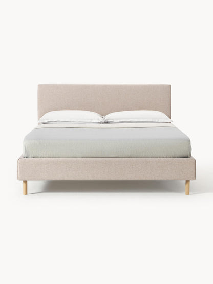 Giulastri Upholstered Bed with Wooden Feet