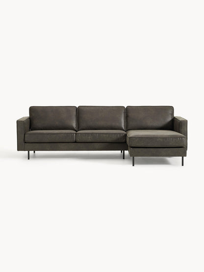 Huntbero Corner Sofa in Leather (3-Seater)