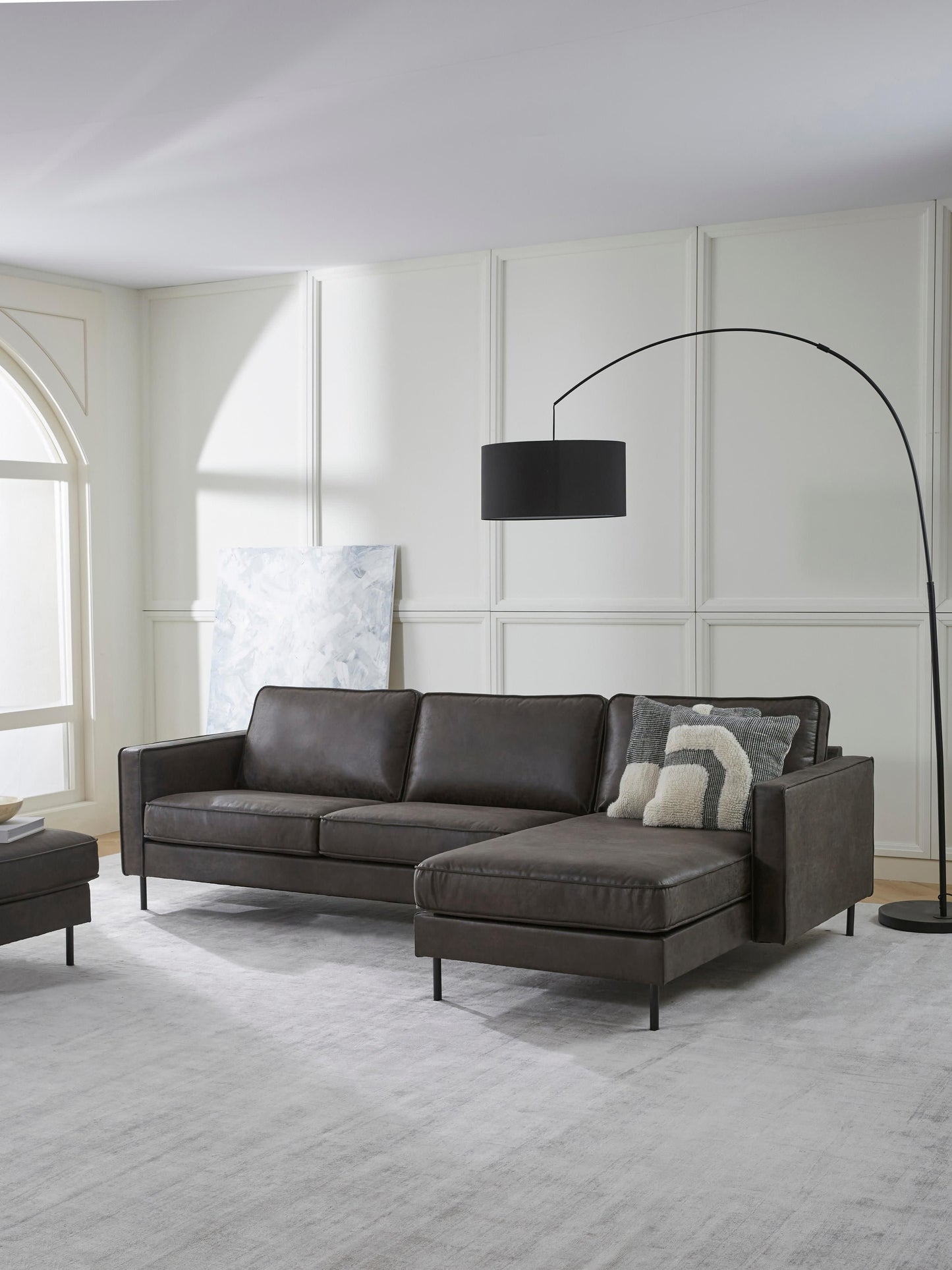 Huntbero Corner Sofa in Leather (3-Seater)