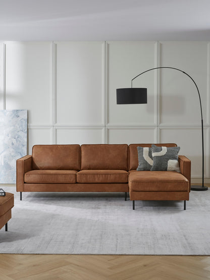 Huntbero Corner Sofa in Leather (3-Seater)