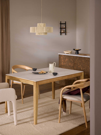 Jacktero Dining Table with Marble-Look Tabletop, in Various Sizes