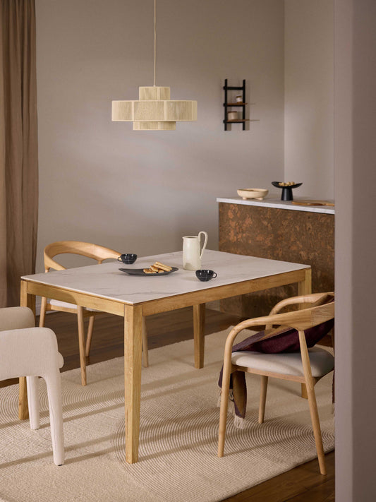 Jacktero Dining Table with Marble-Look Tabletop, in Various Sizes