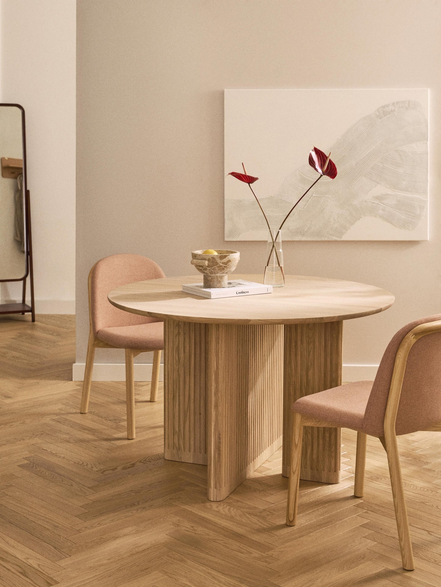 Jolquest Oak Round Dining Table, Ø 120 cm