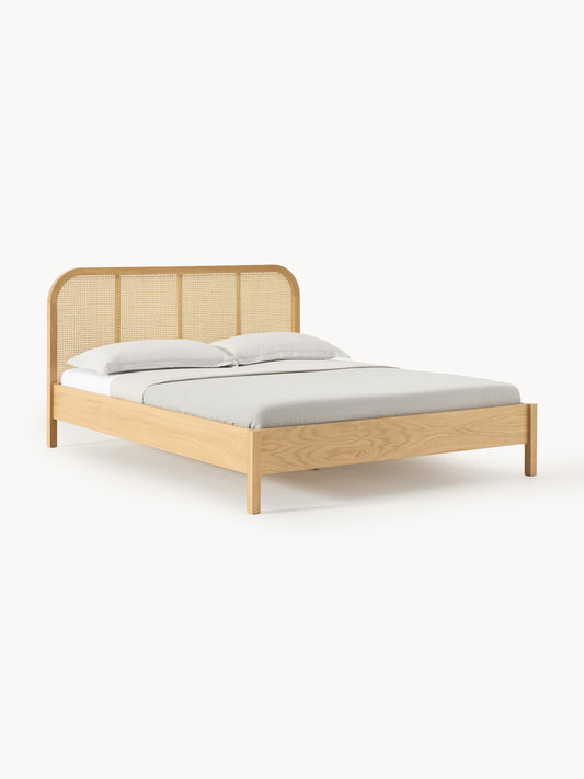 Jonquest Wooden Bed with Vienna Cane Headboard