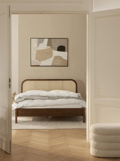 Jonquest Wooden Bed with Vienna Cane Headboard