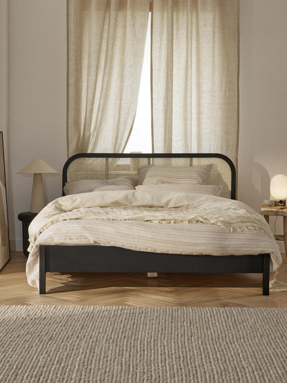Jonquest Wooden Bed with Vienna Cane Headboard