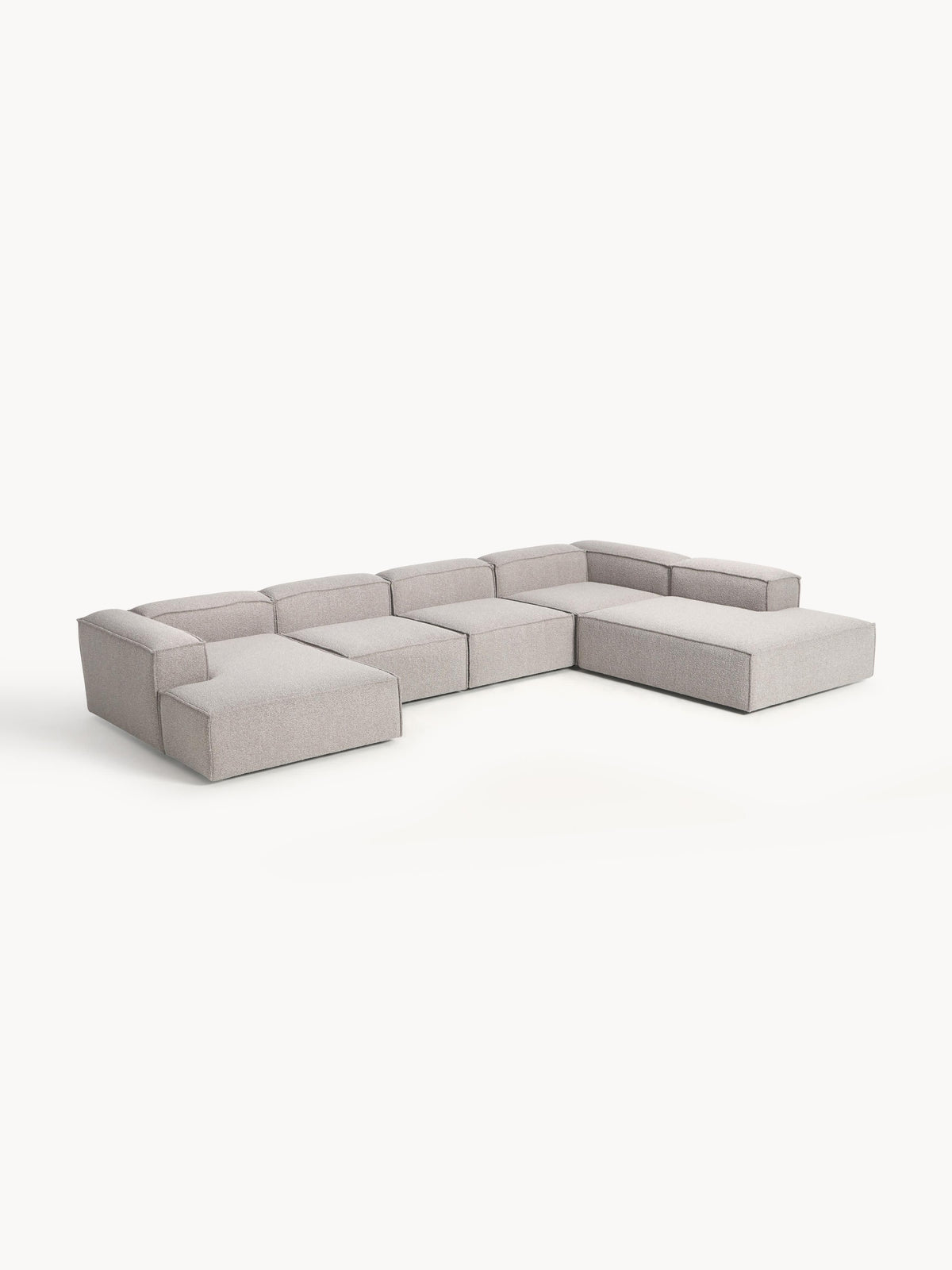 Lenroven Bouclé Modular Sofa, XL