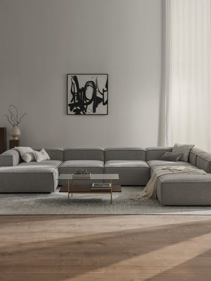Lenroven Bouclé Modular Sofa, XL