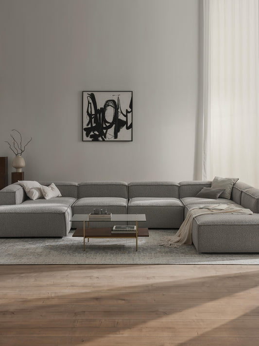 Lenroven Bouclé Modular Sofa, XL