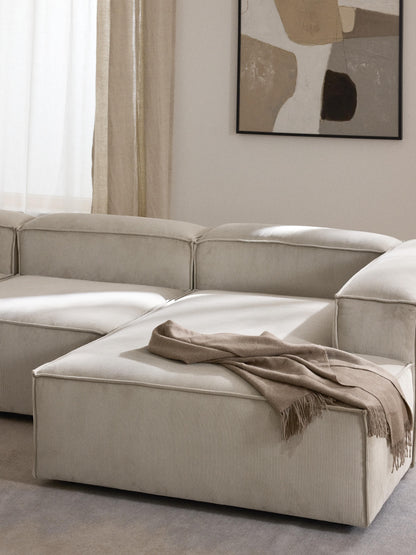 Lenroven Corduroy Ottoman Corner Module