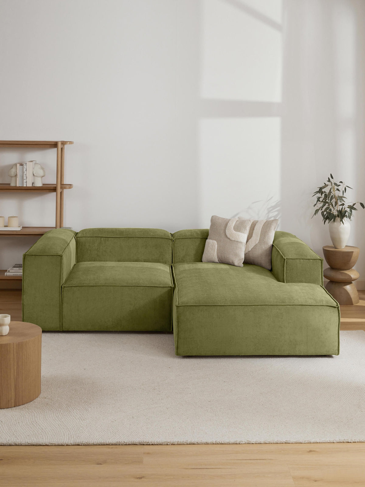 Lenroven Corduroy Ottoman Corner Module