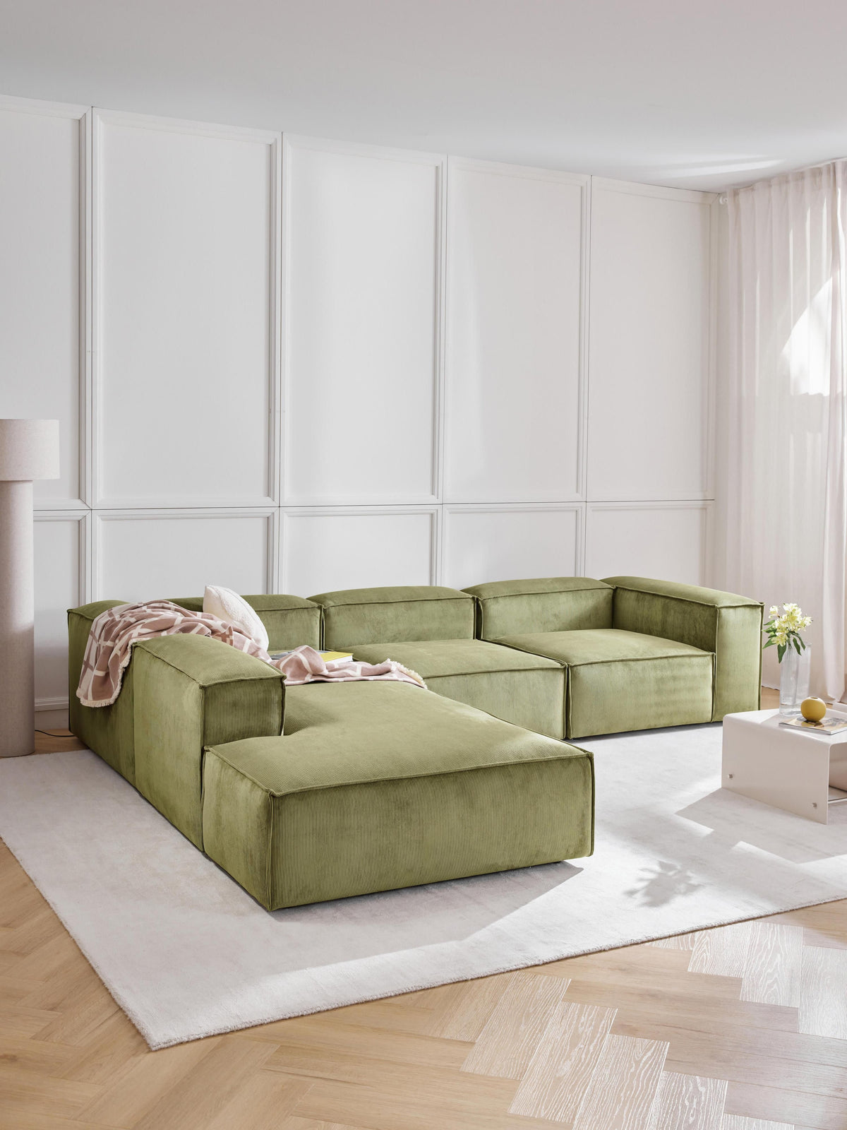 Lenroven Corduroy Ottoman Module