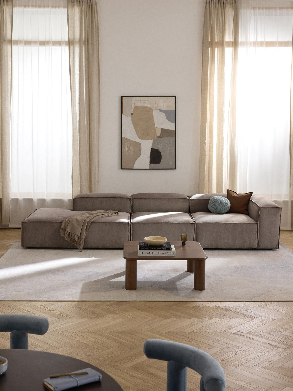 Lenroven Corduroy Ottoman Module