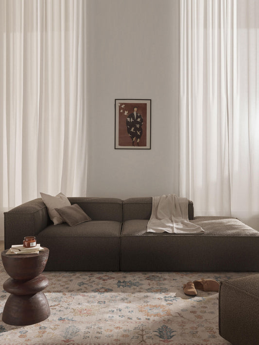Lenroven Modular Bouclé Ottoman