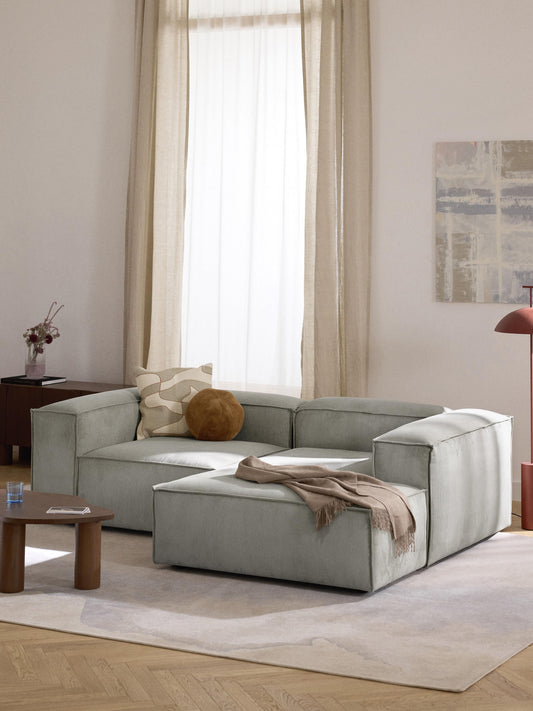 Lenroven Modular Corduroy Corner Sofa (2-Seater)