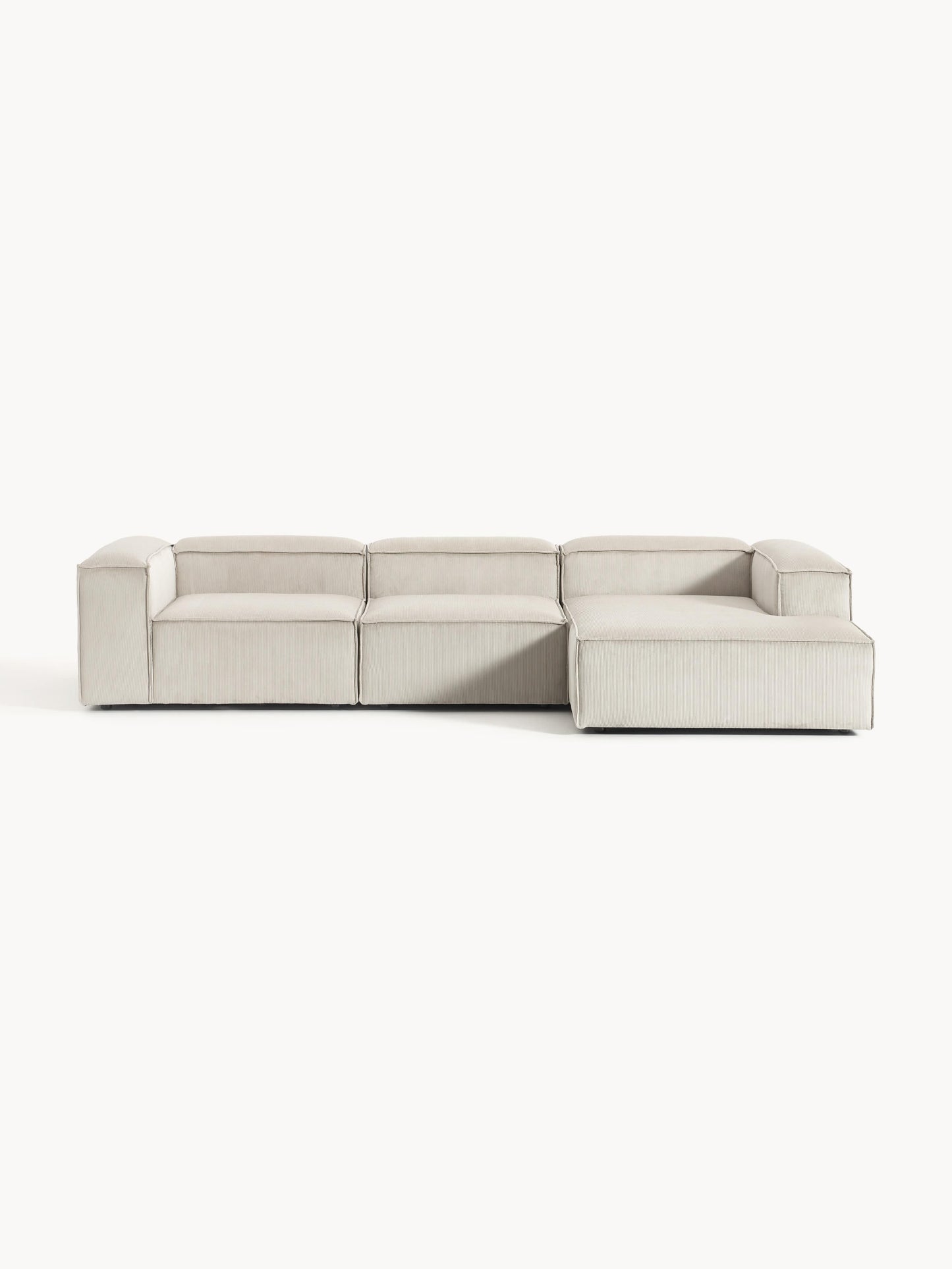 Lenroven Modular Corduroy Corner Sofa (4-Seater)