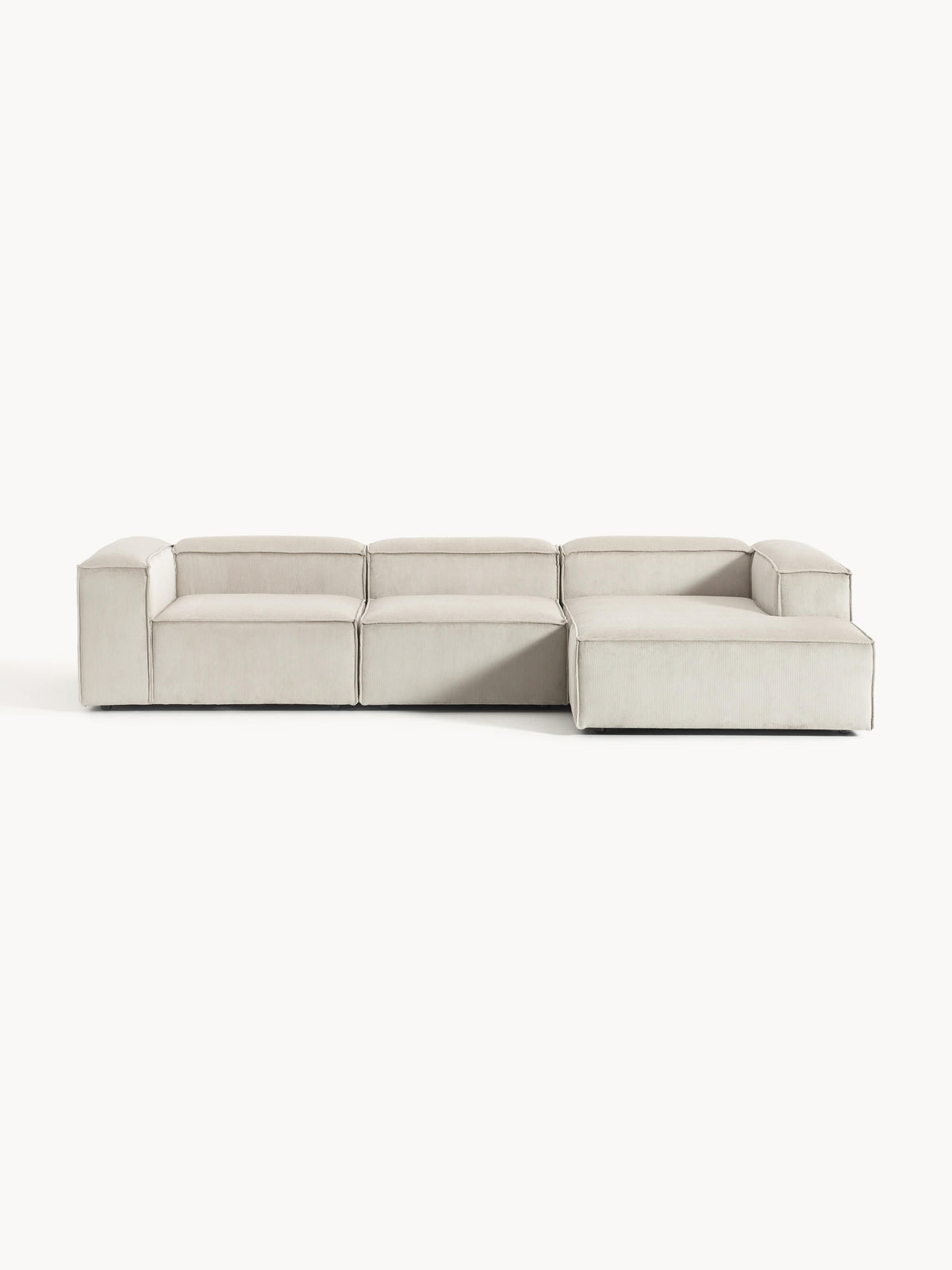 Lenroven Modular Corduroy Corner Sofa (4-Seater)