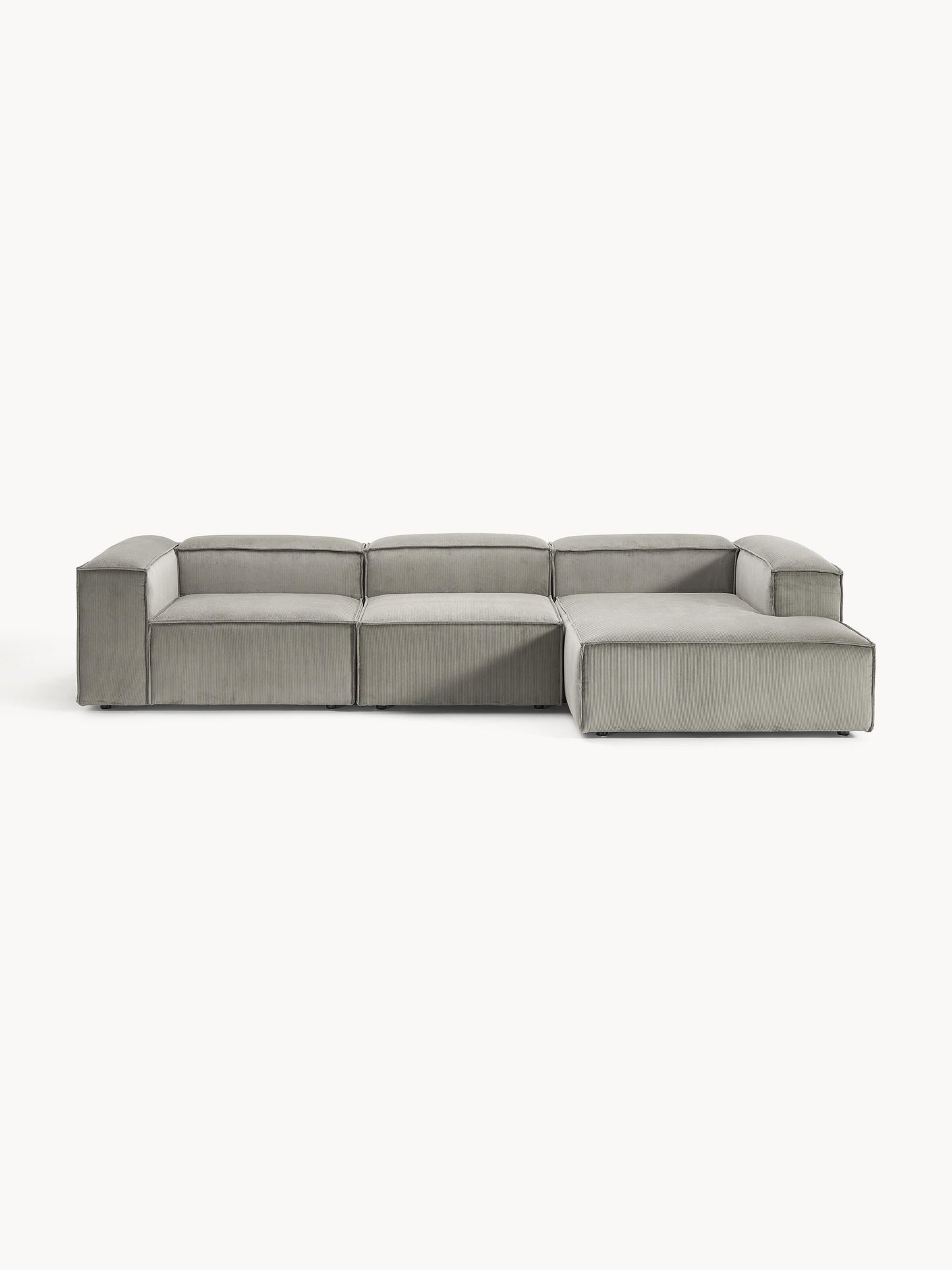 Lenroven Modular Corduroy Corner Sofa (4-Seater)