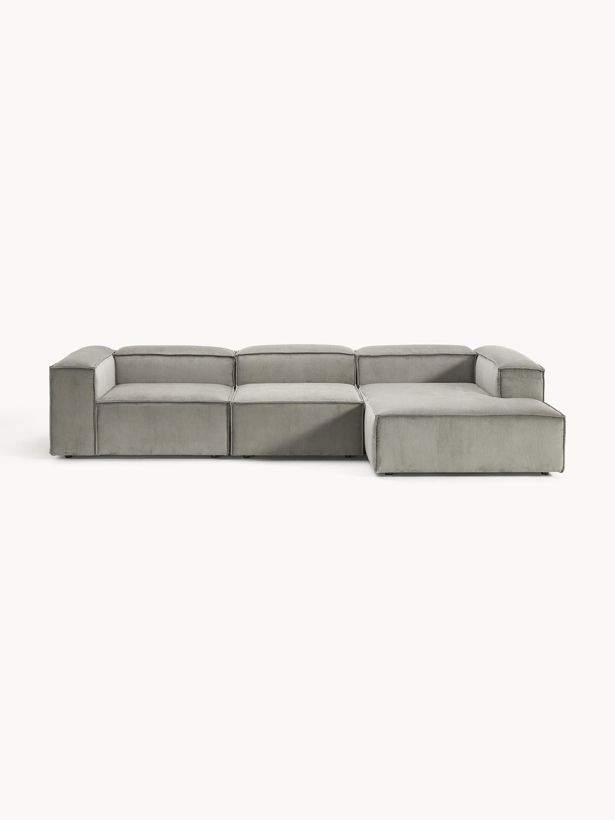 Lenroven Modular Corduroy Corner Sofa (4-Seater)