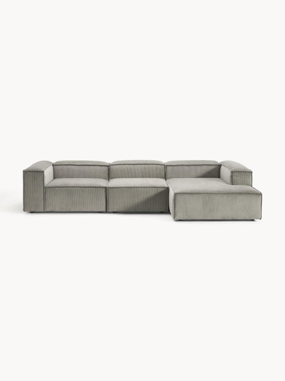 Lenroven Modular Corduroy Corner Sofa (4-Seater)