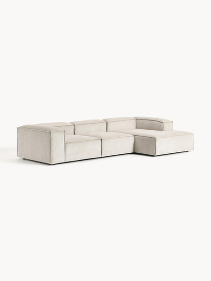 Lenroven Modular Corduroy Corner Sofa (4-Seater)
