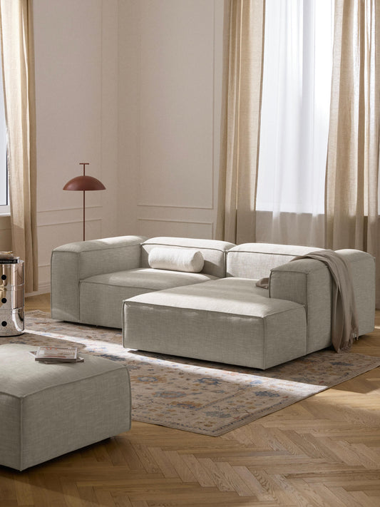 Lenroven Modular Corner Sofa, Linen Blend, 2-Seater