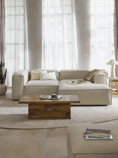 Lenroven Modular Corner Sofa, Linen Blend, 2-Seater